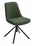 Novel Stuhl RIALTO Moderner grüner Stuhl mit schwarzem Metallgestell, seitliche Perspektive