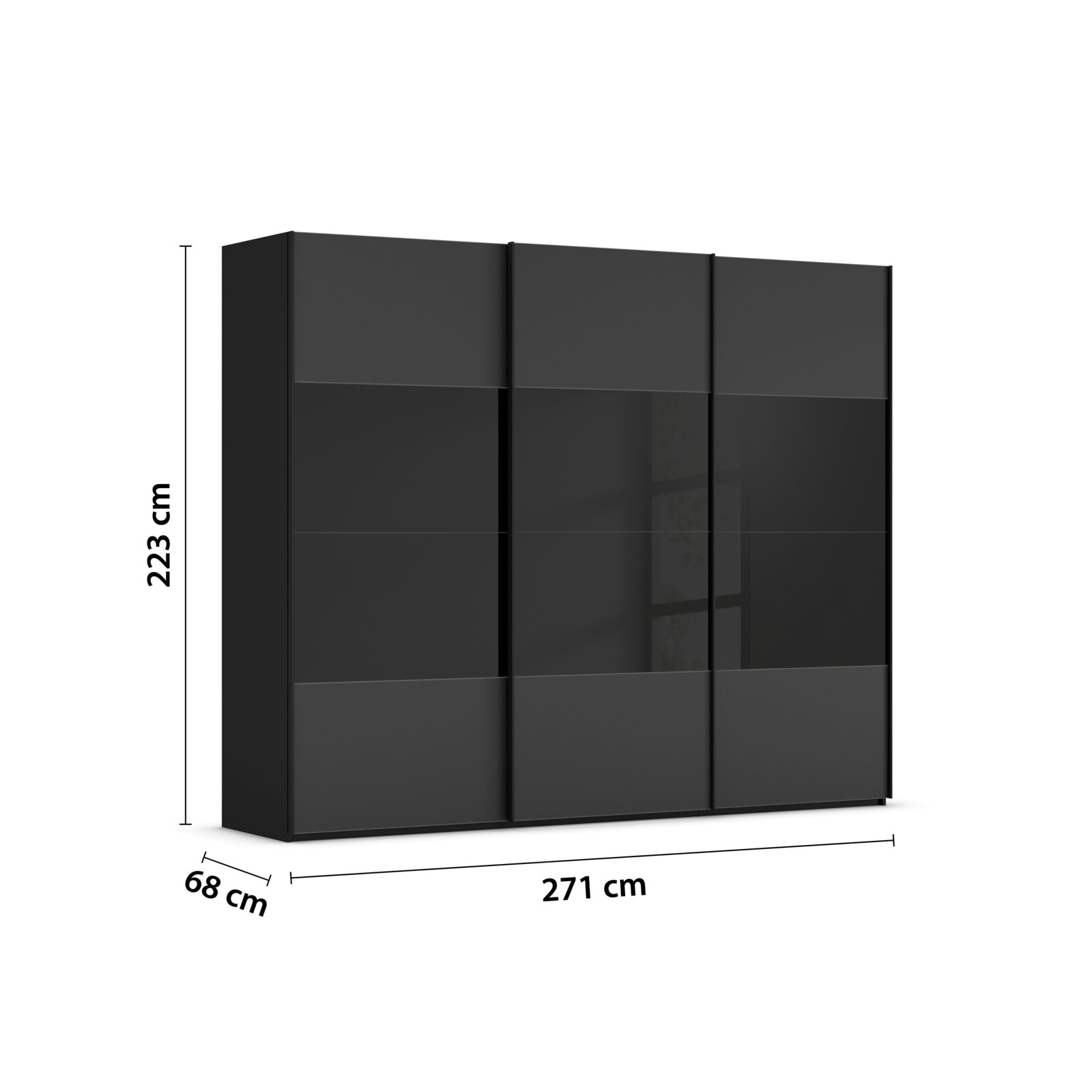 Novel Schwebetürenschrank 3-türig SCALE