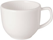 Weiße Espressoobertasse Afina 50ml aus Porzellan, seitliche Perspektive