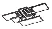 Moderne LED-Deckenleuchte mit geometrischem Design, seitliche Perspektive