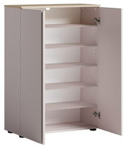 Offener Schuhschrank mit fünf Regalböden, Ansicht von vorne