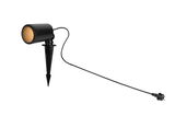LED-Dekoleuchte für den Garten mit Erdspieß und Kabel, seitliche Perspektive
