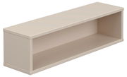 Rechteckige, beige Wandbox aus seitlicher Perspektive