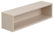 Rechteckige, beige Wandbox aus seitlicher Perspektive