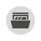 Symbol für spülmaschinengeeignet, Vorderansicht