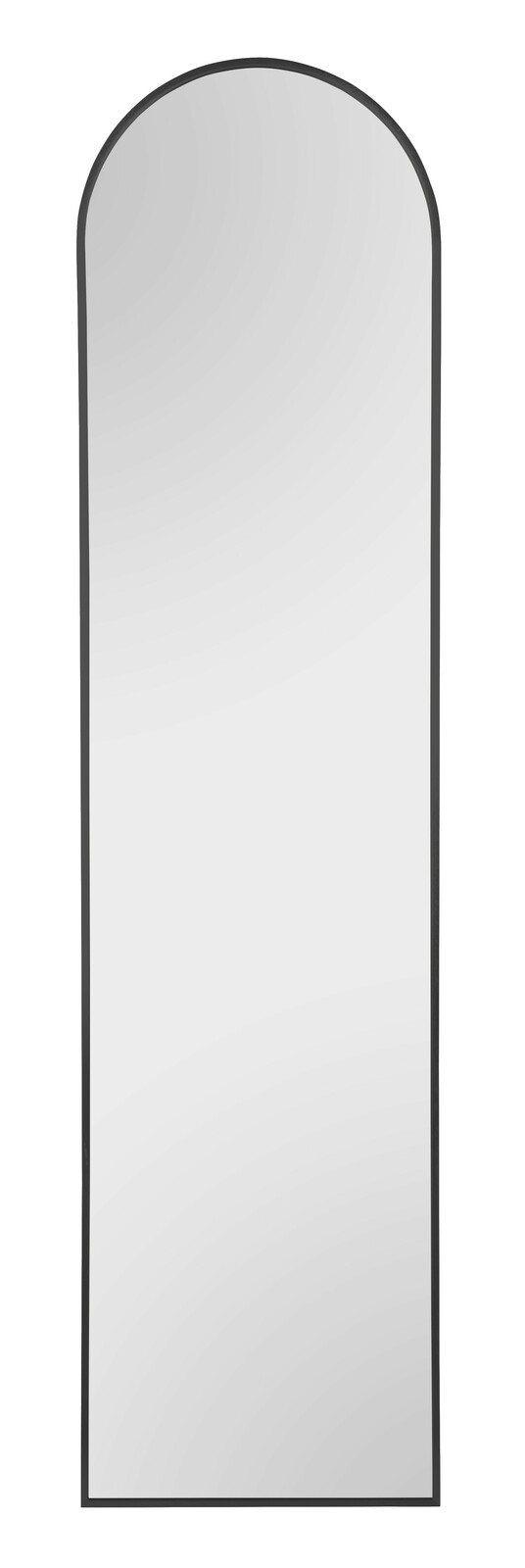 Standspiegel mit schwarzem Rahmen, 40x160cm, frontal betrachtet