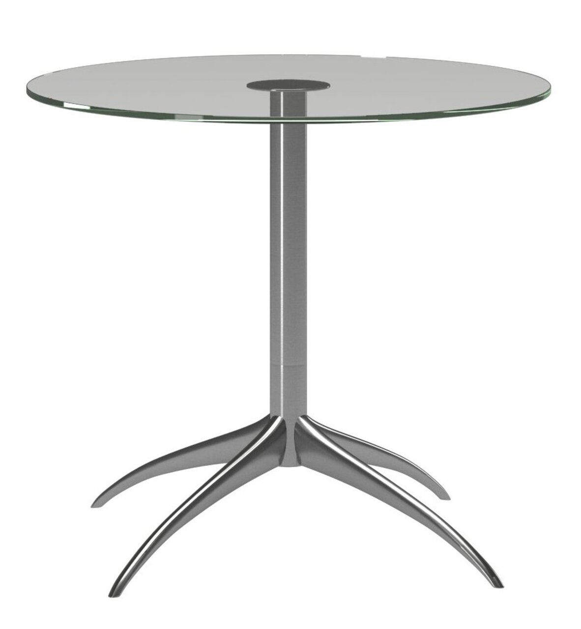 Stressless Beistelltisch URBAN Runder Beistelltisch mit Glasplatte und metallischem Standfuß, seitliche Perspektive