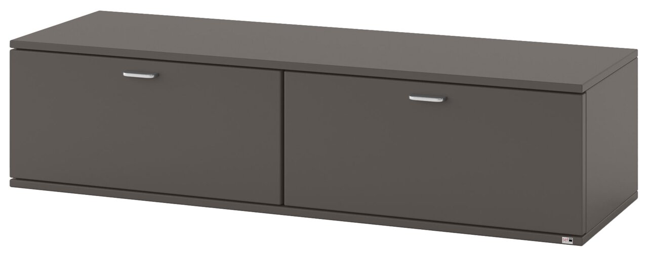 Set one by Musterring TV-Lowboard TACOMA Modernes, dunkelgraues TV-Lowboard mit zwei Türen, seitliche Perspektive