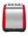 Roter und silberner 2-Scheiben-Toaster von Kitchen Aid, Vorderansicht