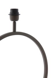 Moderner Lampenfuß in Ringform aus Metall, seitliche Perspektive
