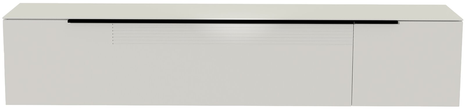 Moderano XL Hänge-Lowboard BORMIO Frontansicht eines modernen, weißen XL Hänge-Lowboards mit glatter Oberfläche und dezentem Design.