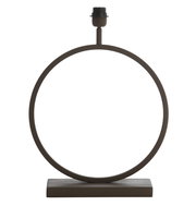 Moderner Lampenfuß in Ringform aus Metall, frontal abgebildet.