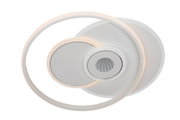 Moderne LED-Deckenleuchte mit kreisförmigem Design, seitliche Perspektive