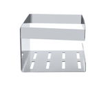 Glänzende Wandablage Meleto aus Metall, frontale Perspektive