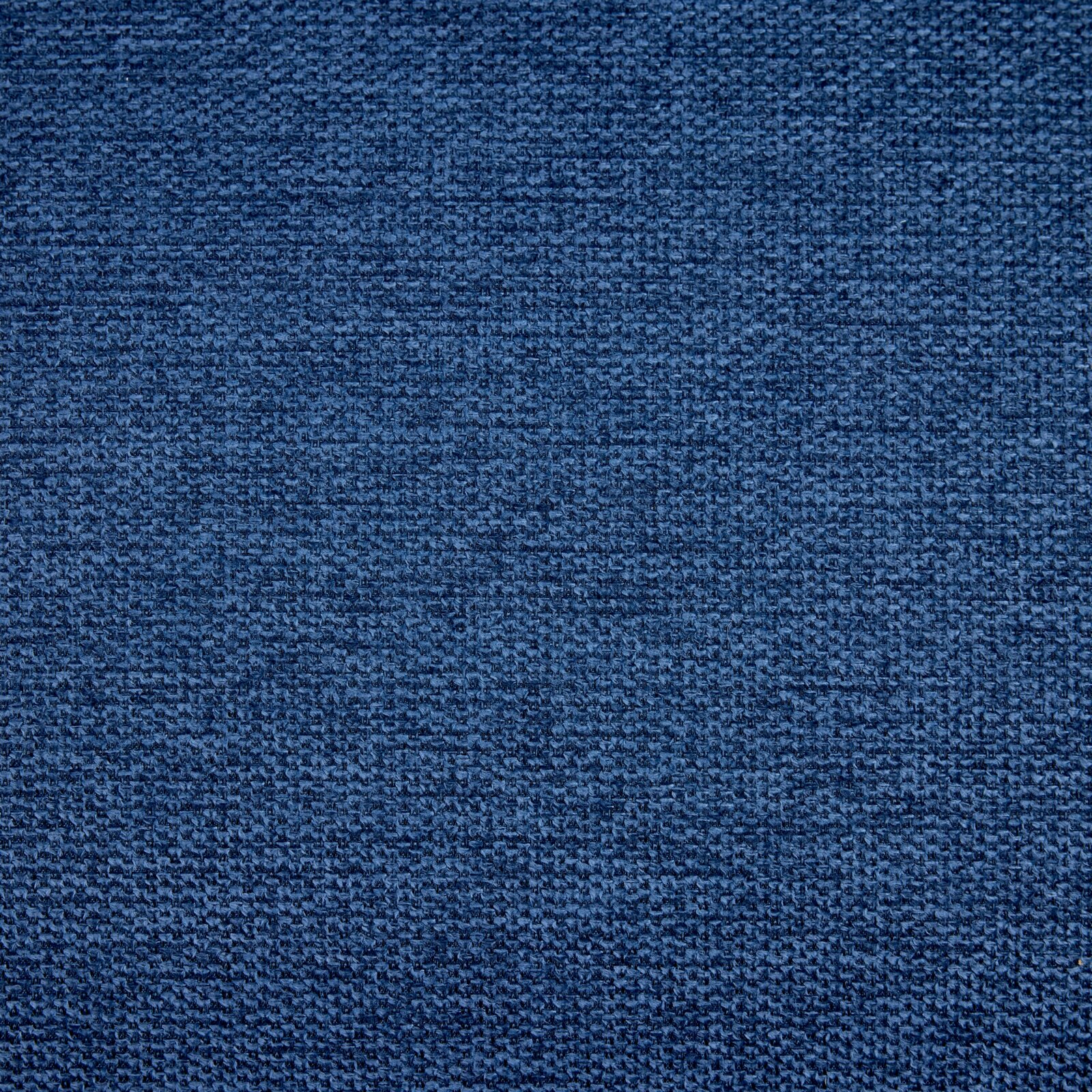 Makroaufnahme eines blau melierten, grob gewebten Stoffes mit sichtbarer Textur, frontale Draufsicht