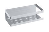 Glänzende Wandablage Meleto aus Metall, seitliche Perspektive