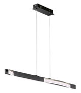 Moderne Pendelleuchte Bridge in geschwungenem Design, seitliche Perspektive