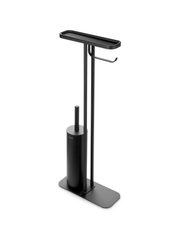Moderne toiletbutler in zwart, zijaanzicht