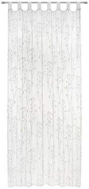 Schlaufenschal Florence mit zartem floralen Muster, frontal aufgenommen.