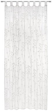 Schlaufenschal Florence mit zartem floralen Muster, frontal aufgenommen.