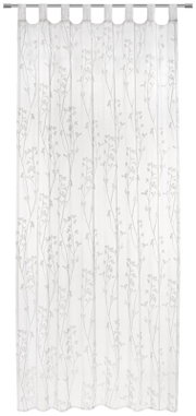 Schlaufenschal Florence mit zartem floralen Muster, frontal aufgenommen.