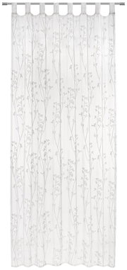 Schlaufenschal Florence mit zartem floralen Muster, frontal aufgenommen.