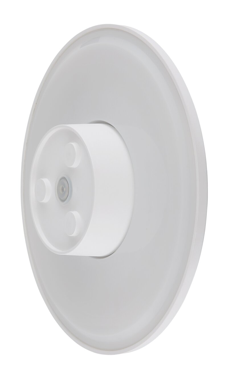 Witte LED-buitenwandlamp in zijaanzicht