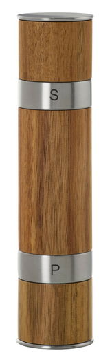 Doppelmühle DUOMILL aus Holz und Edelstahl, Vorderansicht