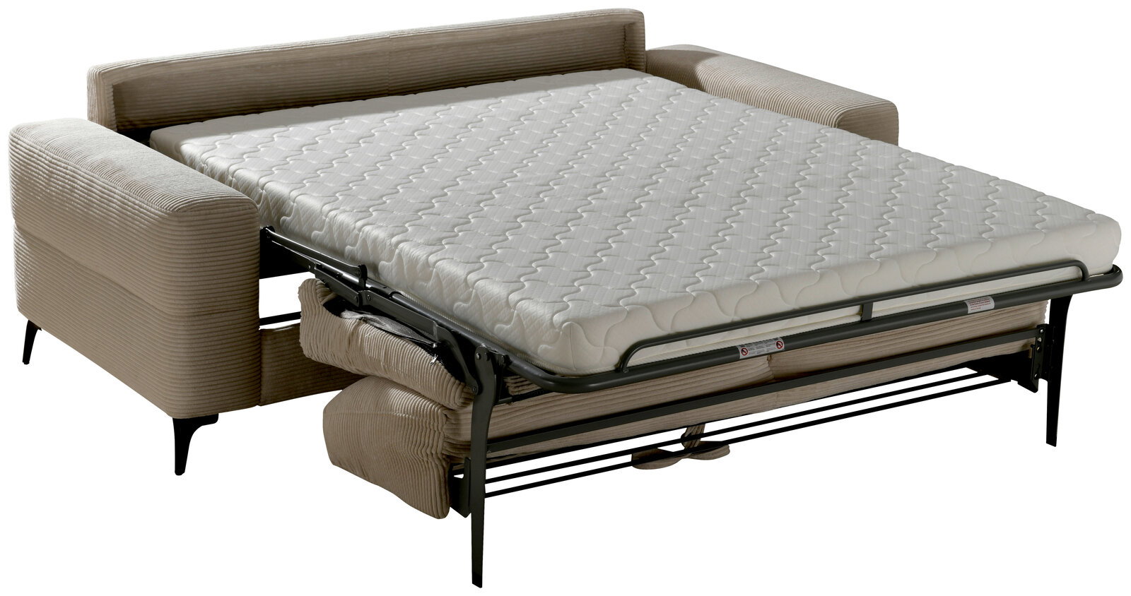 Z2 Funktionssofa KAMILA Funktionssofa mit ausgeklapptem Bettmechanismus, seitliche Perspektive