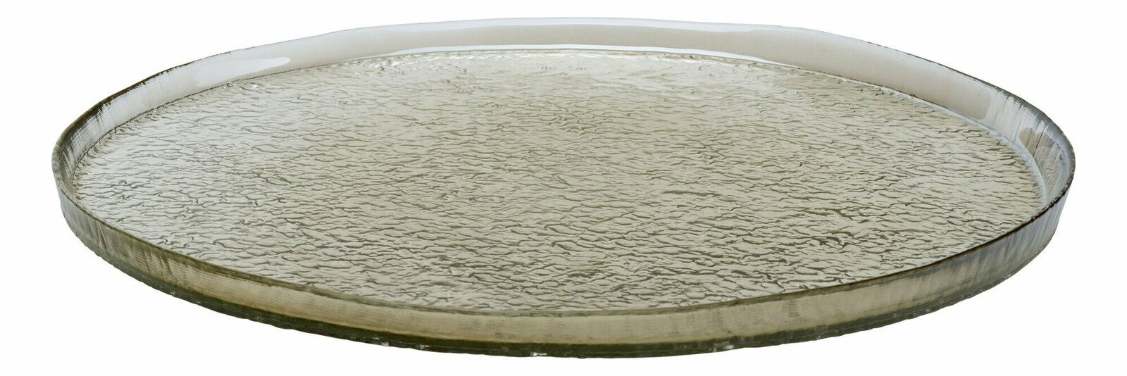 Ritzenhoff & Breker Platte LUZIA Runde, braune Glasplatte Luzia mit strukturierter Oberfläche, seitliche Perspektive