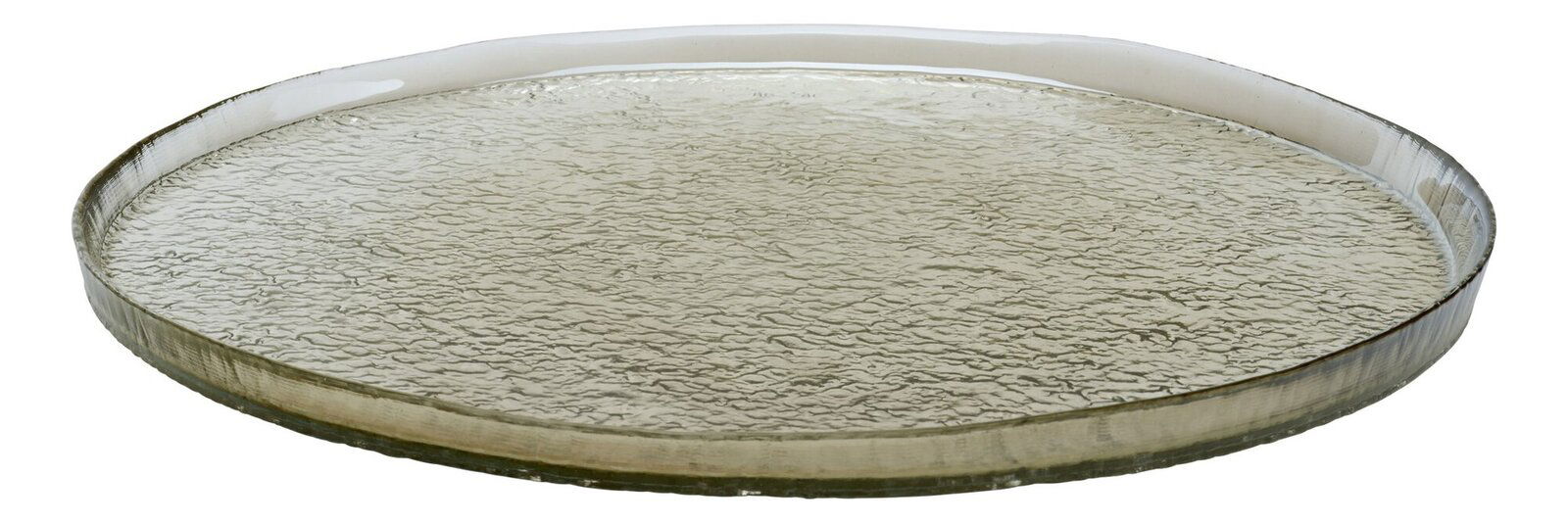 Ritzenhoff & Breker Platte LUZIA Runde, braune Glasplatte Luzia mit strukturierter Oberfläche, seitliche Perspektive