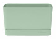 Grüner Spülen Organizer aus Kunststoff, rechteckig mit abgerundeten Ecken, Vorderansicht