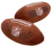 NFL Konturenkissen in Form eines Footballs mit NFL-Logo und 'TOUCHDOWN'-Aufschrift, seitliche Perspektive