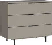 Moderne Kommode mit drei Schubladen in seitlicher Perspektive