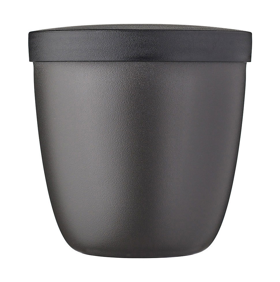 Schwarzer Snackpot Ellipse 500ml, Frontalansicht