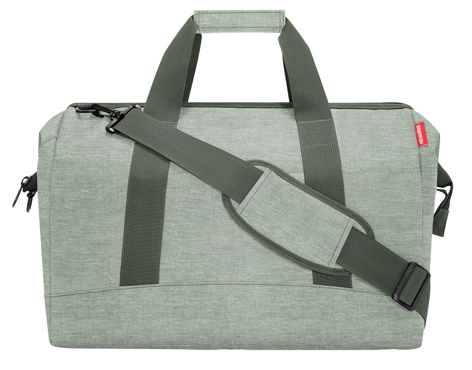 Grüne Reisetasche mit Schultergurt, Vorderansicht