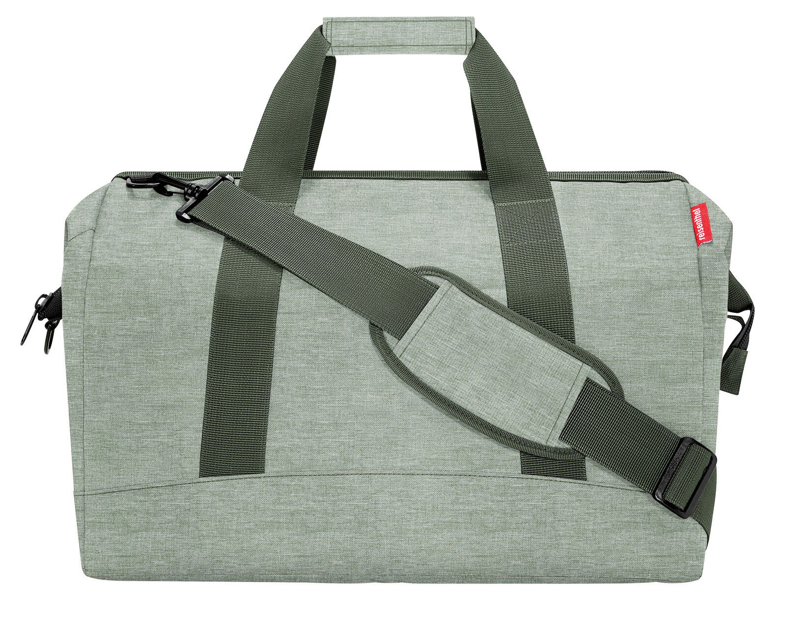 Grüne Reisetasche mit Schultergurt, Vorderansicht