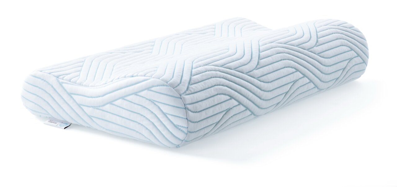 Orthopädisches Schlafkissen mit ergonomischem Design, seitliche Perspektive