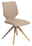 Venjakob Stuhl ARNE Moderner Stuhl mit gepolsterter Sitzfläche und Rückenlehne in beige-meliertem Stoff, auf einem stabilen Holzgestell mit vier Beinen. Seitenansicht.