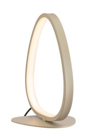 Moderne LED-Tischleuchte in ovaler Form, seitliche Perspektive