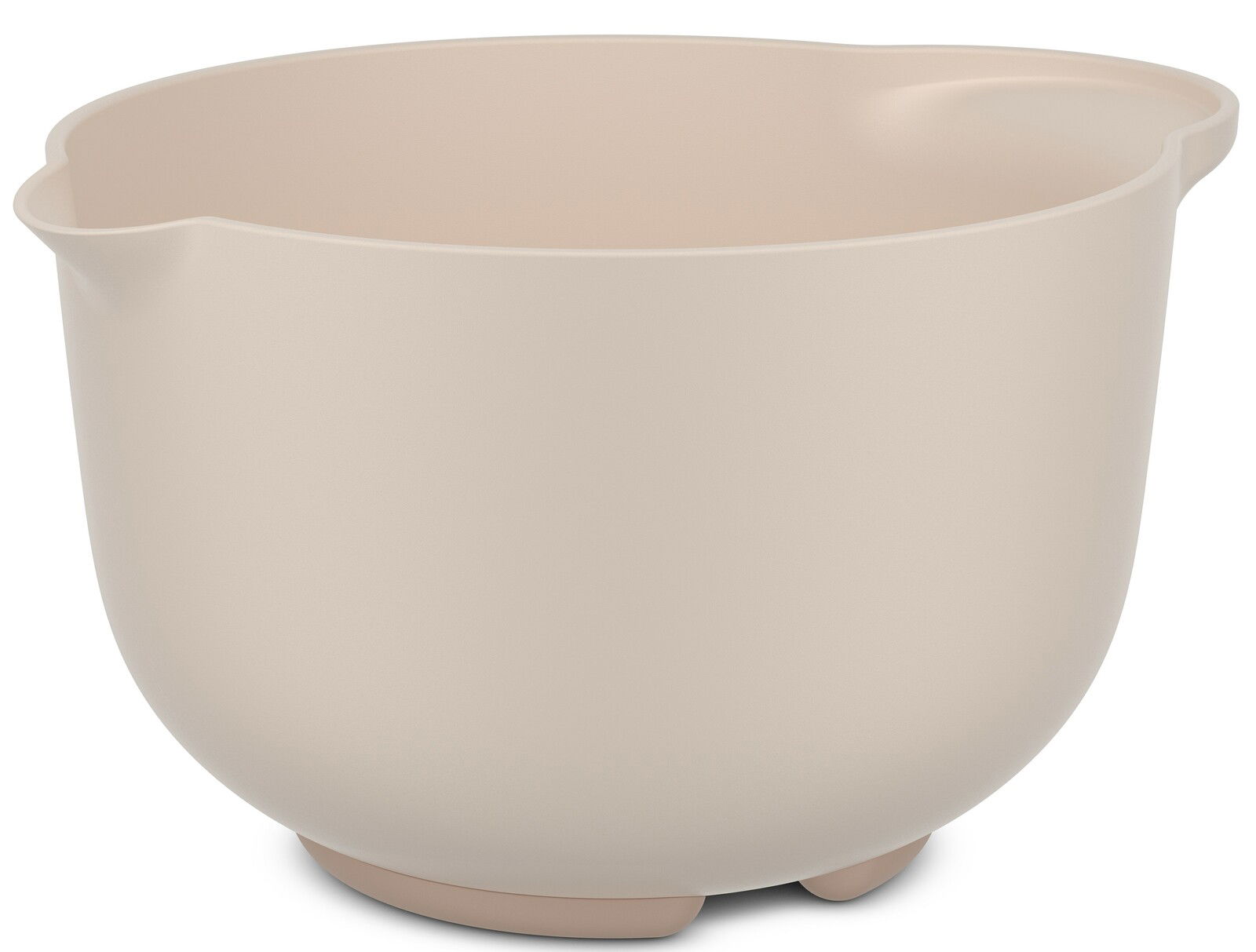 Beige Rührschüssel mit 3000 ml Fassungsvermögen, seitliche Ansicht
