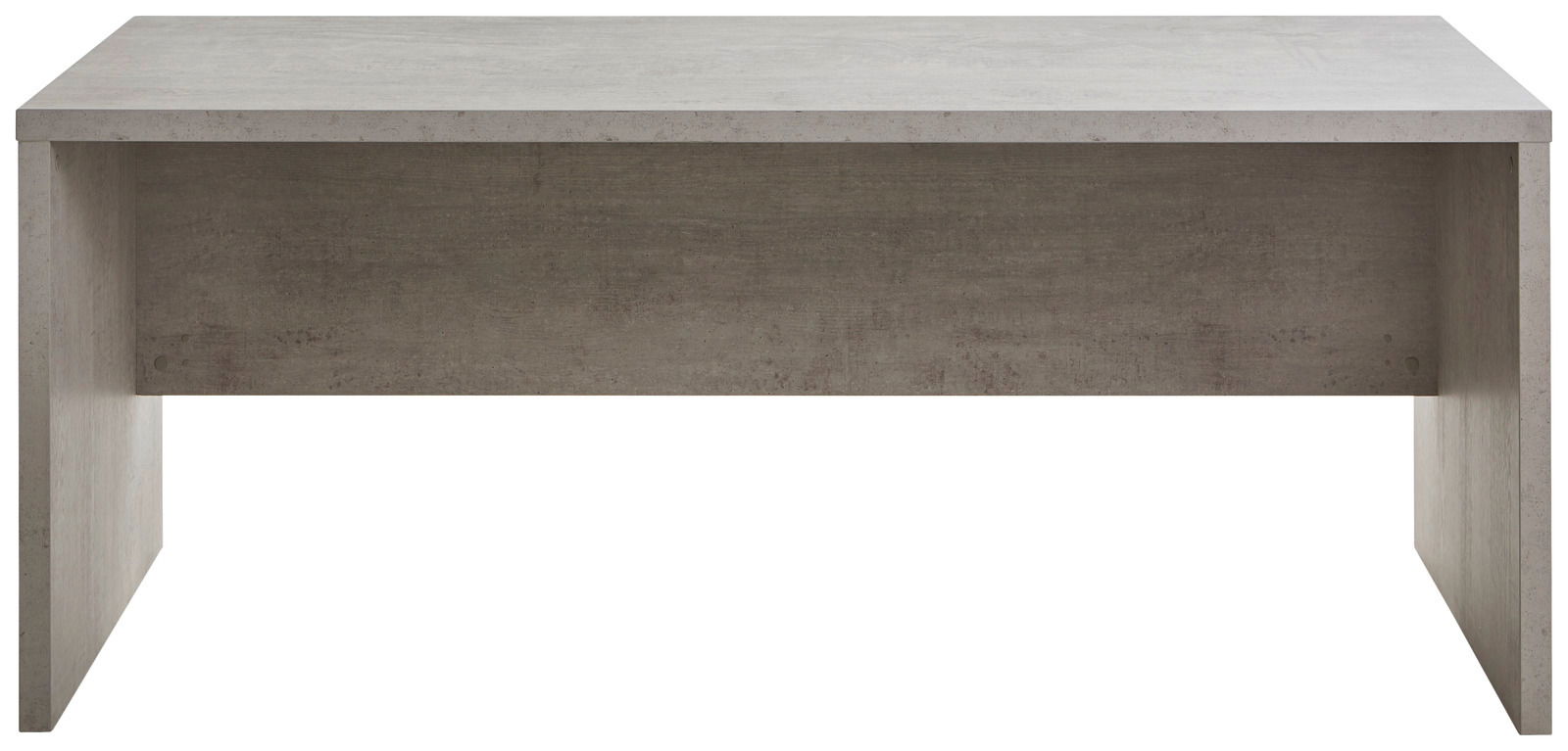 Moderner Schreibtisch in Betonoptik, Frontalansicht