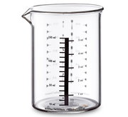 Glazen maatbeker met een inhoud van 150 ml, zijaanzicht