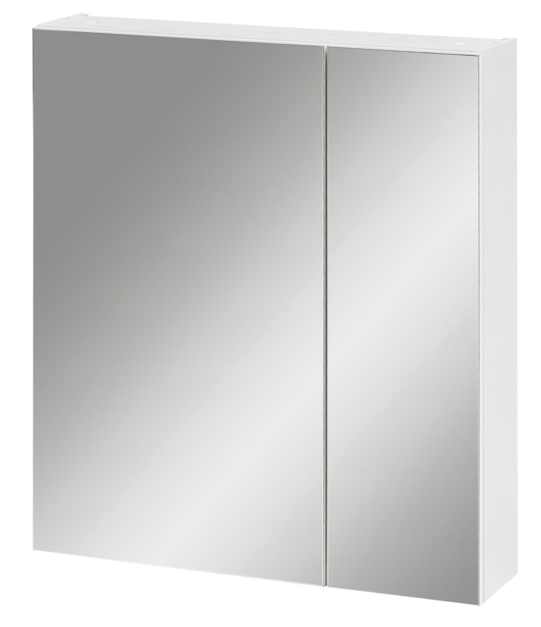 Moderne spiegelkast met twee deuren, zijaanzicht