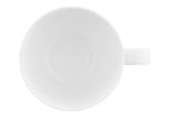 Milchkaffeetasse Life 0,37l aus der Vogelperspektive, weiß, mit Henkel rechts