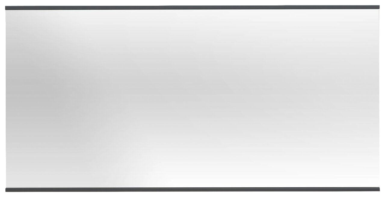 Dieter Knoll XL-Spiegel SORRENT Großer rechteckiger XL-Spiegel mit schwarzem Rahmen, frontal betrachtet.