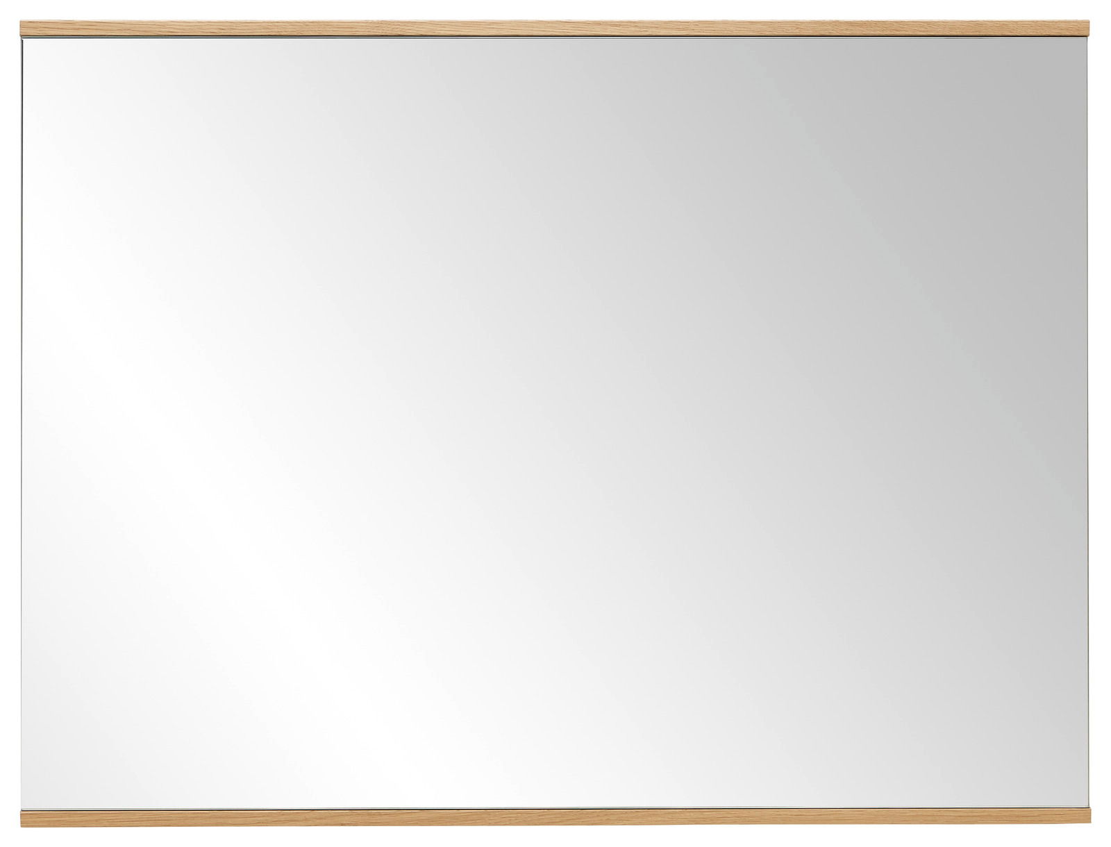 Rechteckiger Spiegel mit Holzrahmen, Frontalansicht