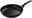 Schwarze Pfanne Panarea 28 cm mit ergonomischem Griff, seitliche Perspektive