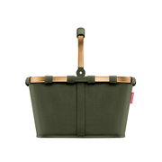 Grüner Einkaufskorb mit stabilem Griff, Vorderansicht