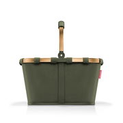 Grüner Einkaufskorb mit stabilem Griff, Vorderansicht